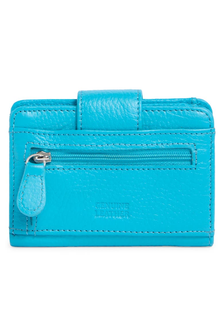Pixie Leather Card Case, Alternate, color, CERULEAN