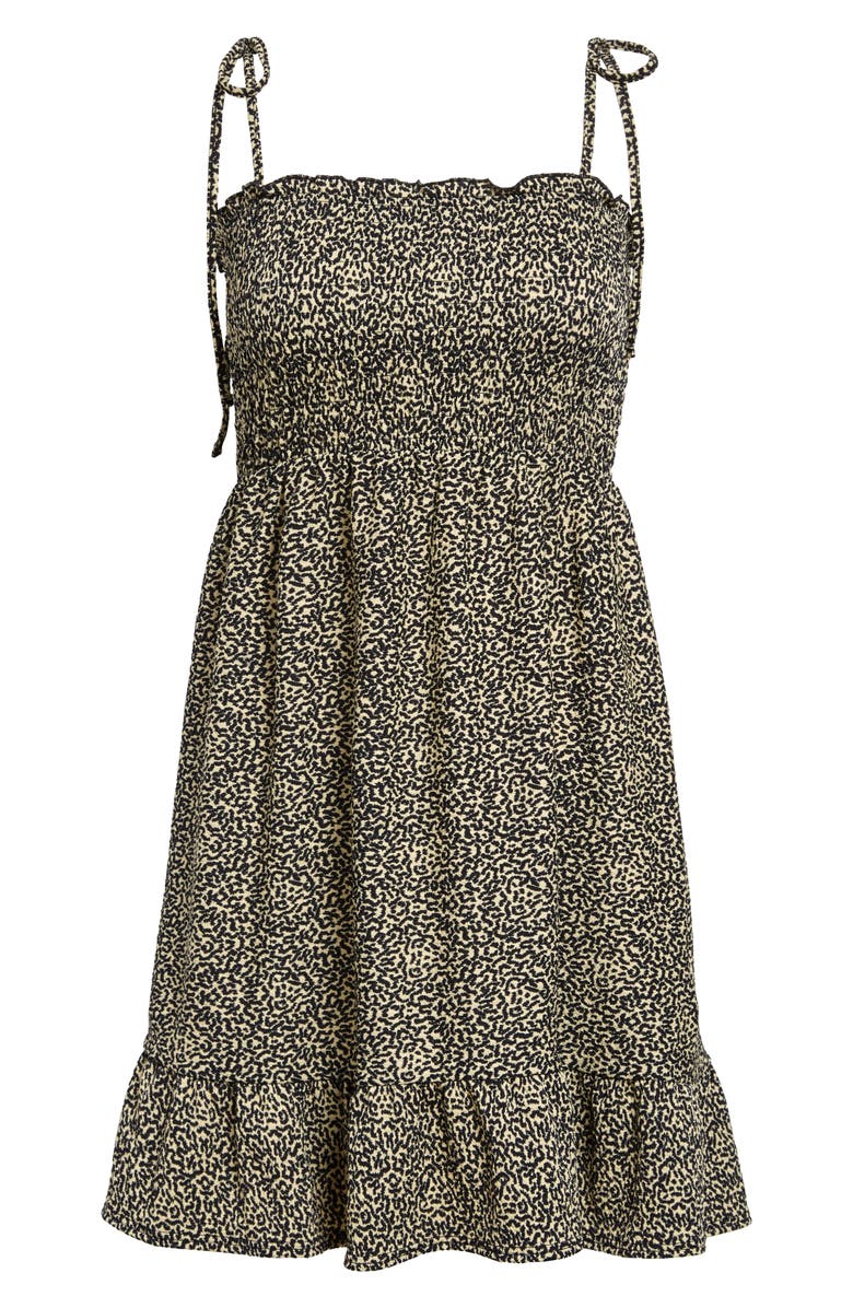 Topshop Animal Print Minidress, Alternate, color,
