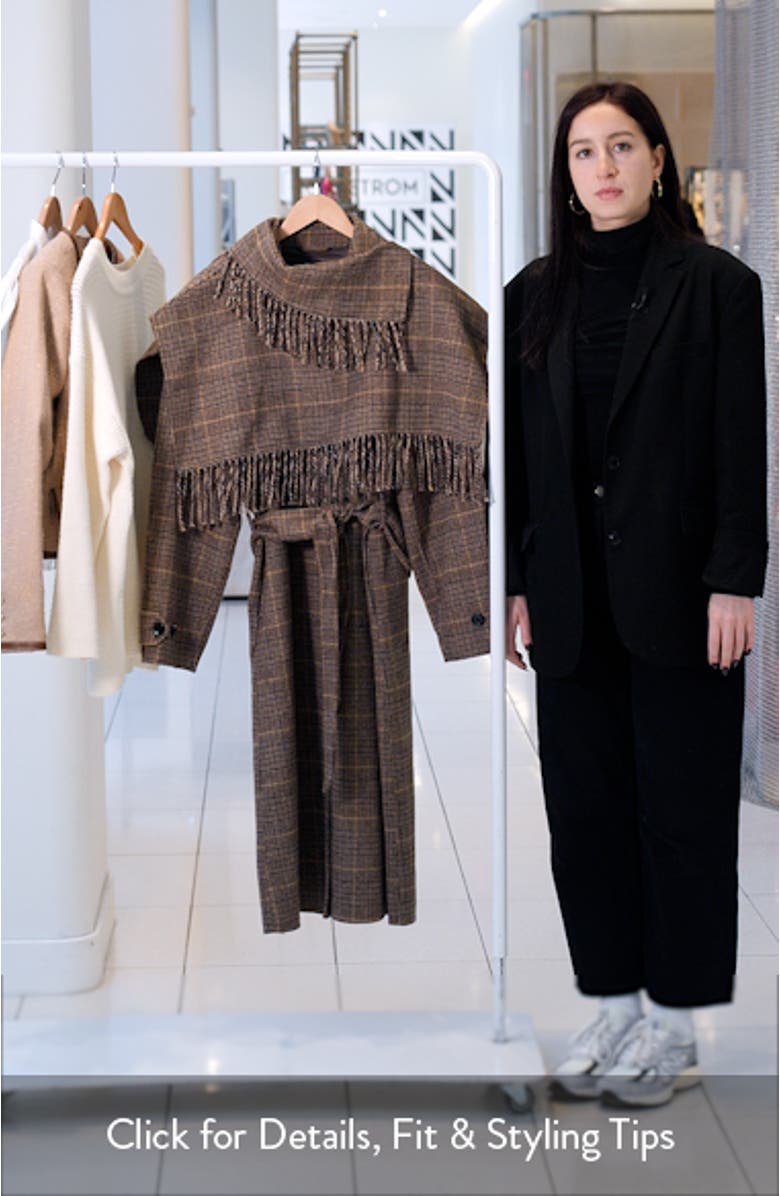 Wool-Blend Micro-Houndstooth Coat, sales video thumbnail