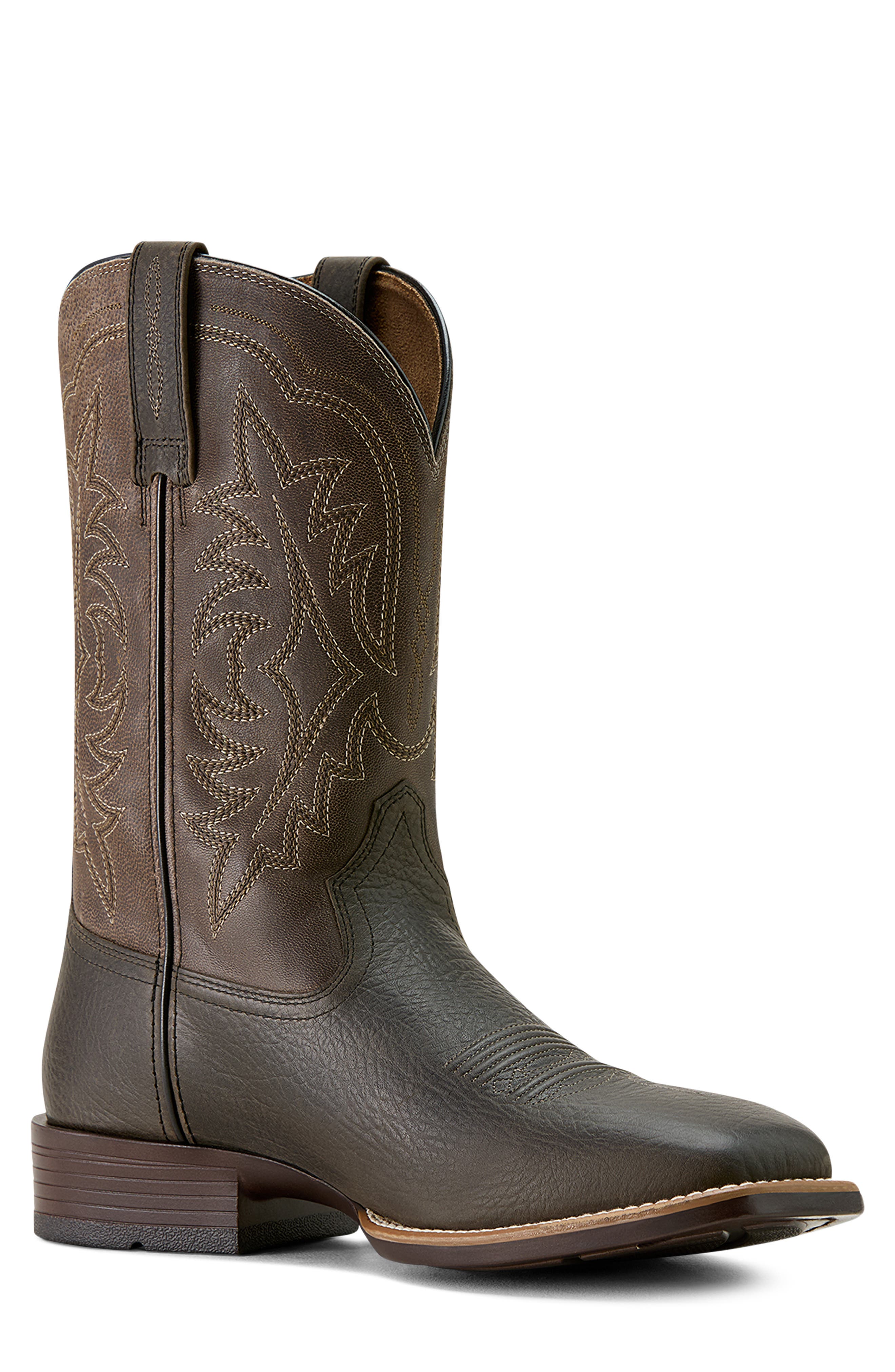 Ariat Ryden Ultra Wide Square Toe Cowboy Boot, Main, color, Smokey Brown