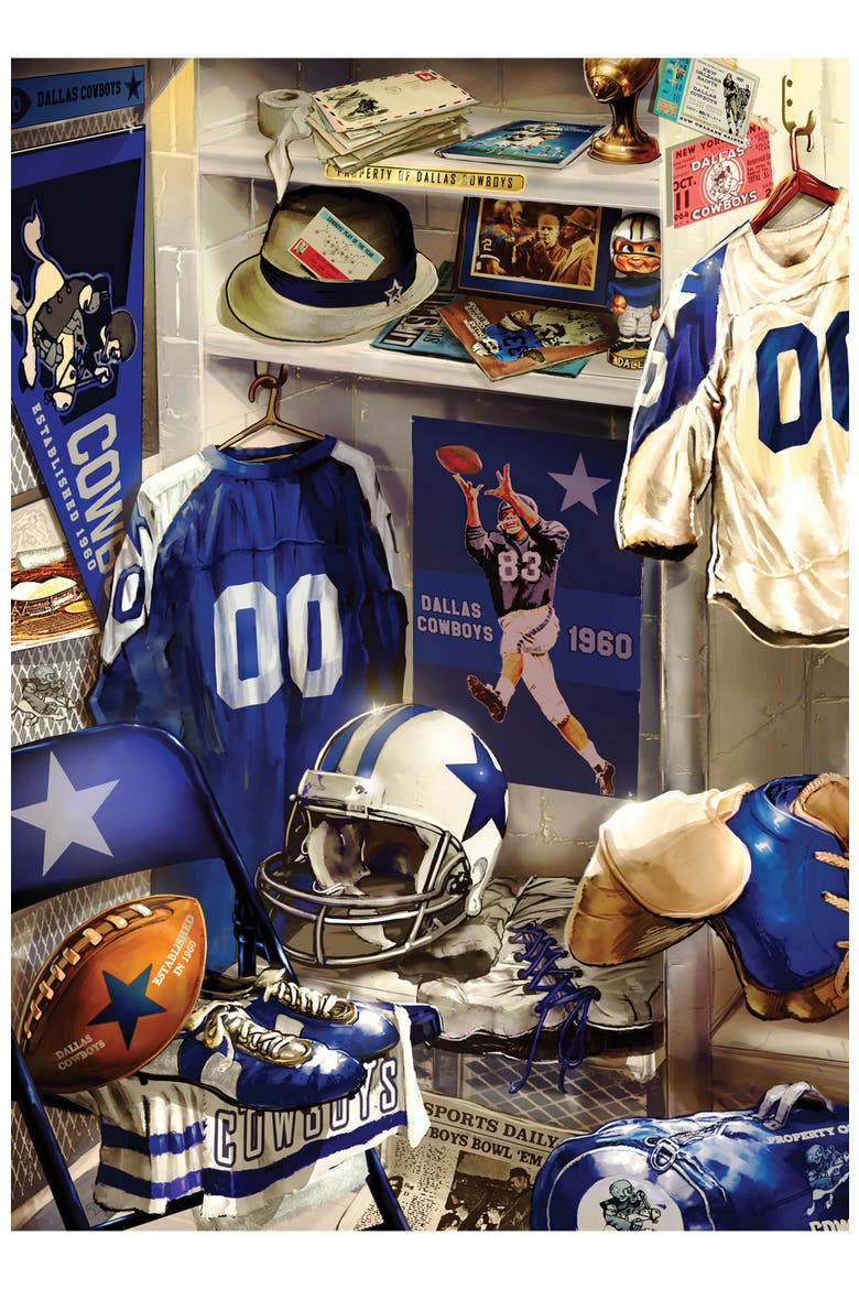 Dallas Cowboys Locker Room 500pc Puzzle, Alternate, color, Multicolor
