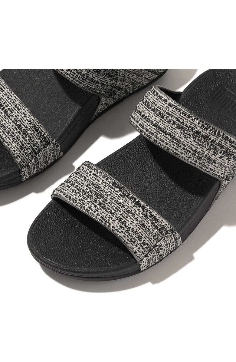 FitFlop Lulu Shimmerweave Platform Slide Sandal, Alternate, color,