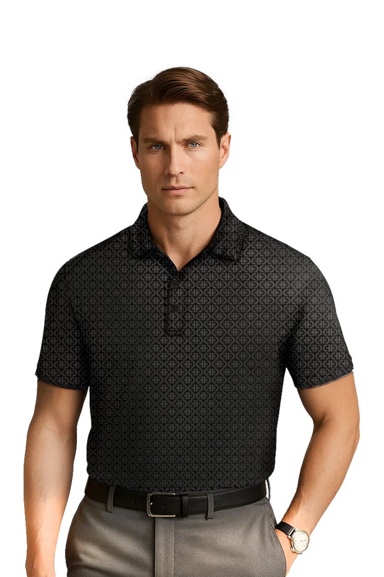Iconic Polo, Main, color, Jet Black CH Print