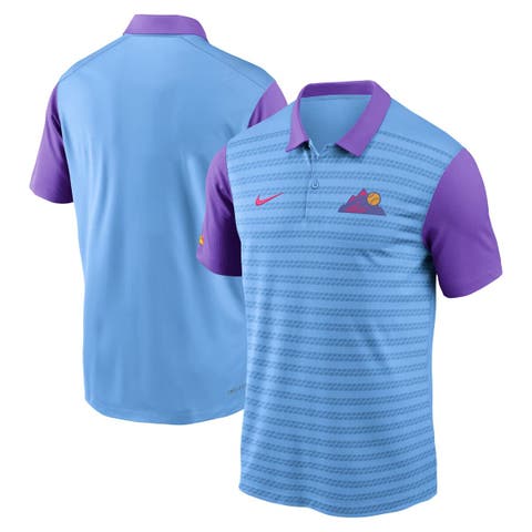 Men's Nike  Light Blue/Purple Colorado Rockies 2025 City Connect Authentic Collection Victory Performance Polo