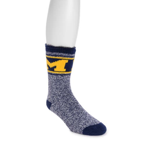 Muk Luks Gameday Heat Retainer Socks In Blue