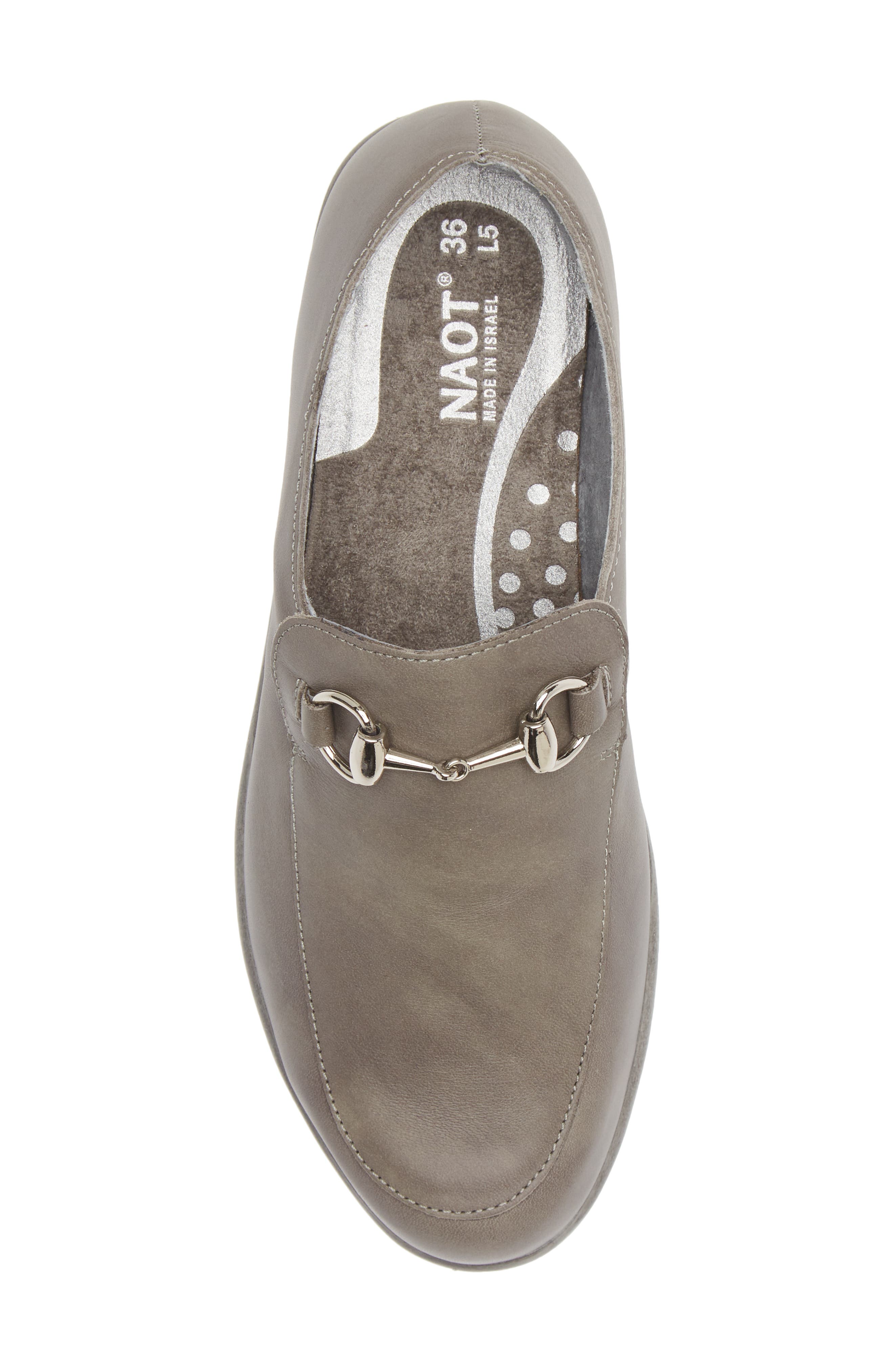 Naot Bentu Bit Loafer, Alternate, color, Foggy Gray Leather
