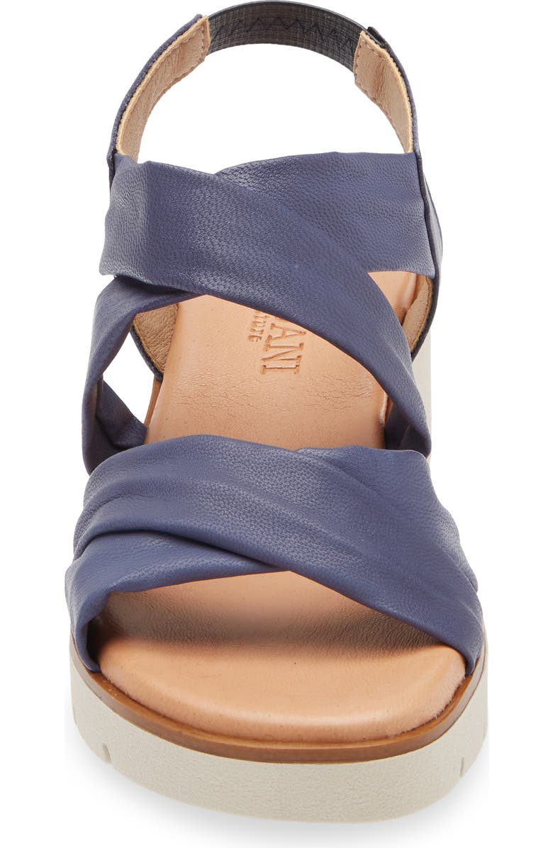 Cordani Margo Wedge Sandal, Alternate, color, Blue Leather