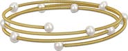 DELMAR Cultured Pearl Coiled Wrap Bracelet