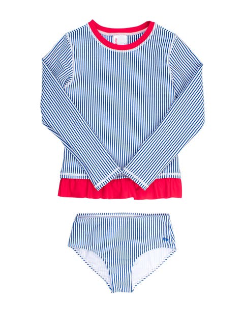 Long Sleeve Rash Guard 2-Piece Bikini Swimsuit