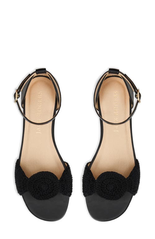 Jack Rogers Laurin Ankle Strap Sandal In Black/black Nap