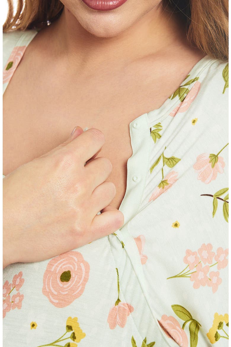 Rosa Maternity/Nursing Hospital Gown, Alternate, color, CARNATION