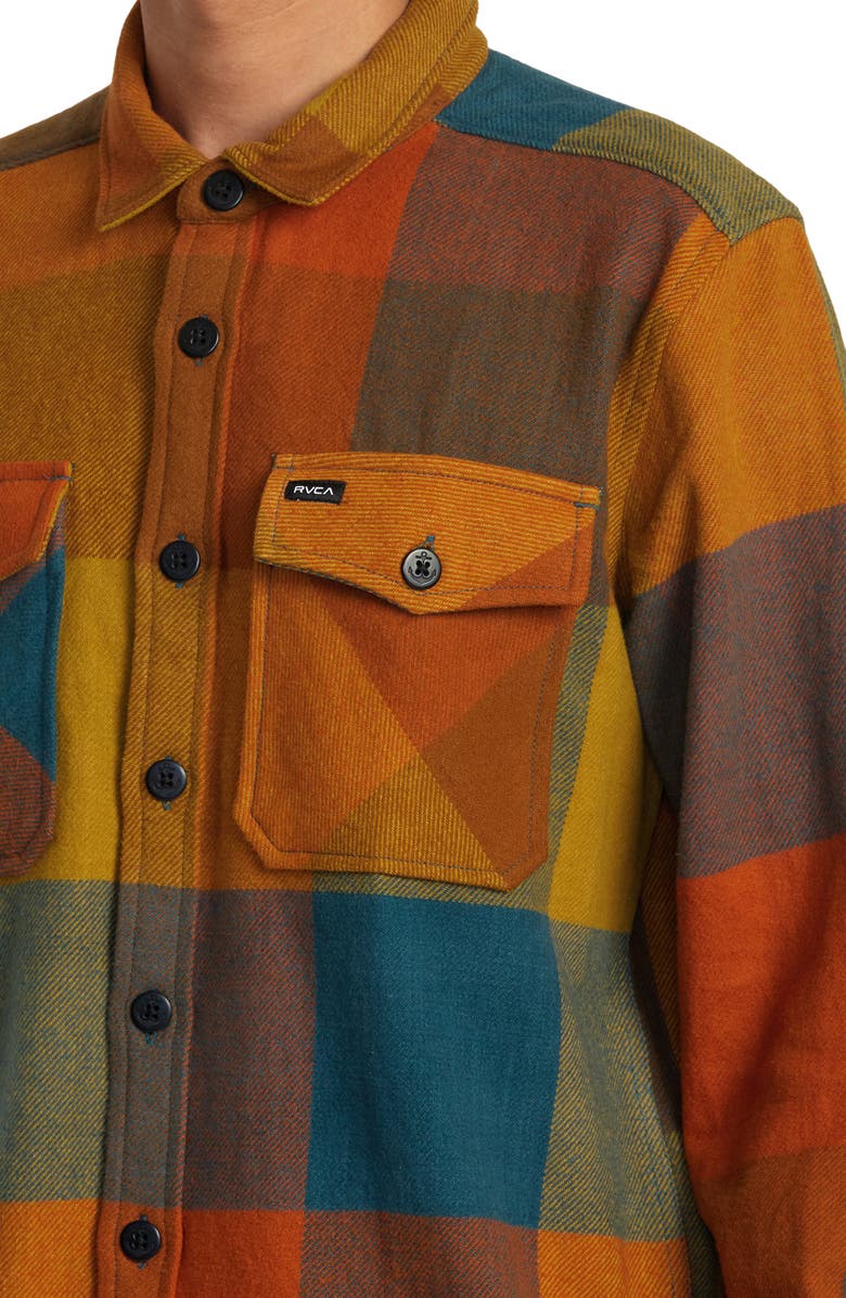 RVCA Flannel Button-Up Shirt, Alternate, color, 