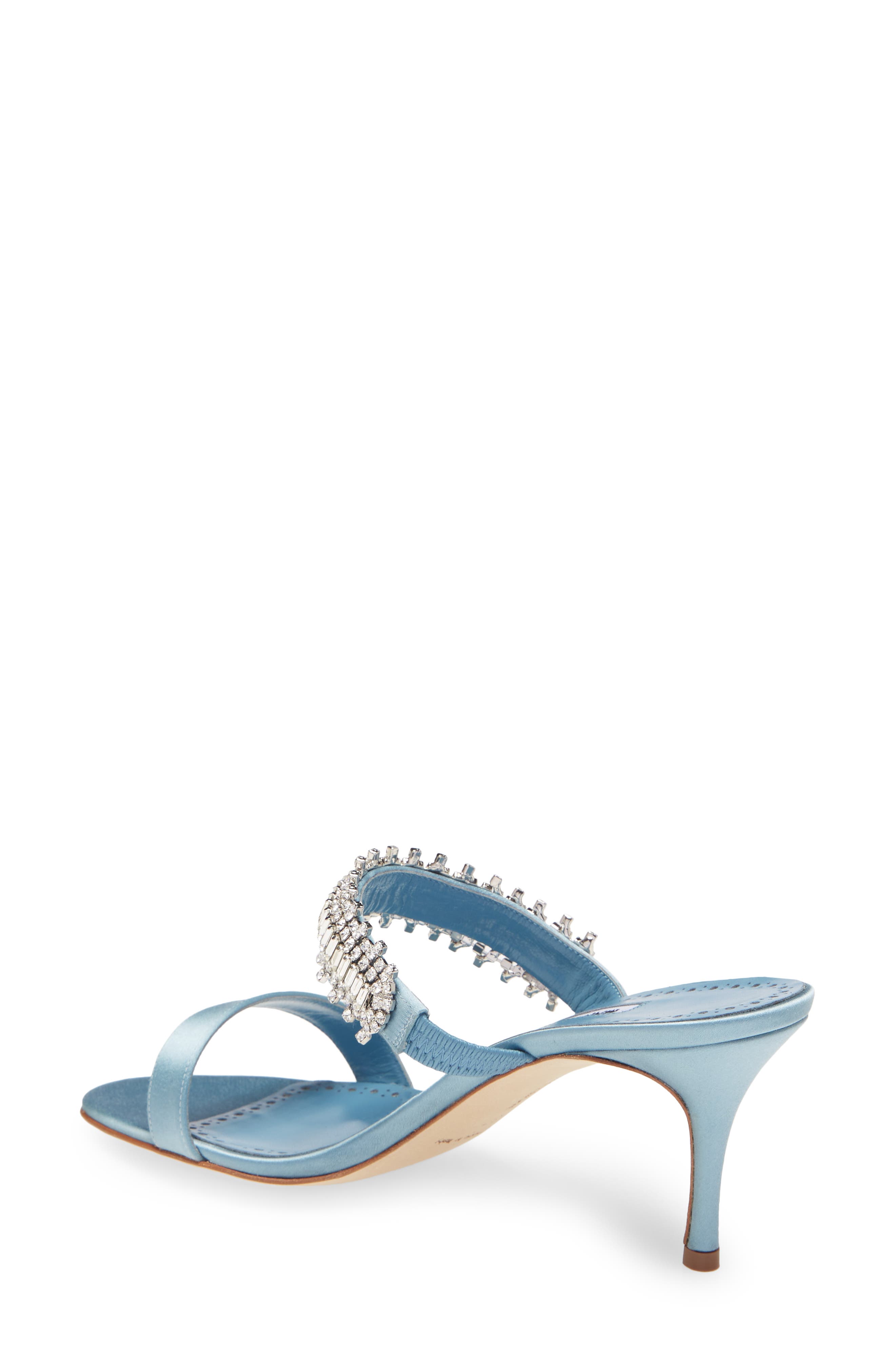 Manolo Blahnik Sako Crystal Embellished Sandal, Alternate, color, 