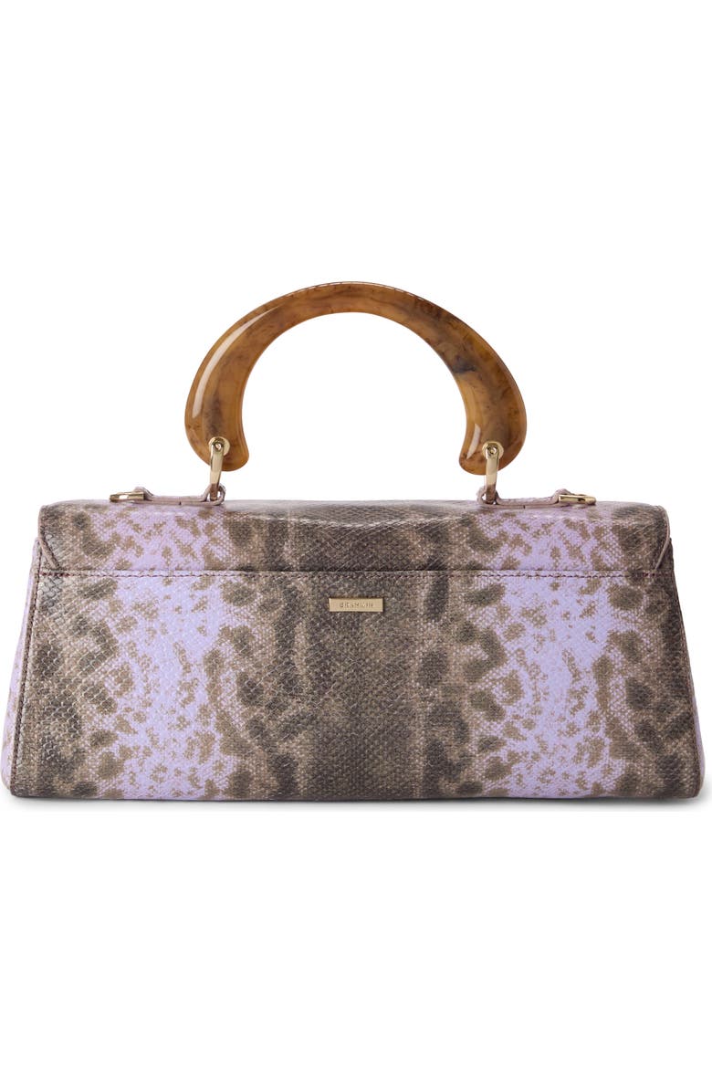 Brahmin Dayan Snakeskin Embossed Leather Satchel, Alternate, color, Sheer Lavender
