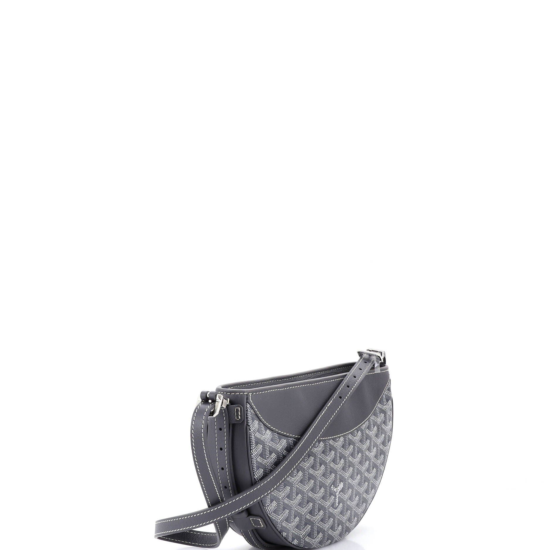 Pre-Owned Goyard Hirondelle Shoulder Bag Coated Canvas and Leather, Alternate, color, Gray