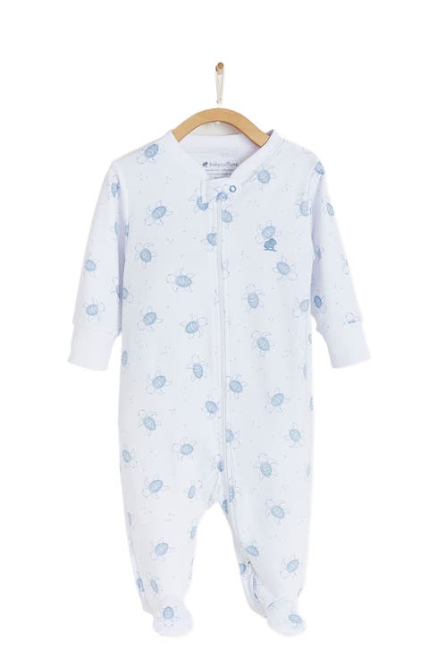 Premium Peruvian Pima Cotton Turtles Zip Footed Pajama for Infant