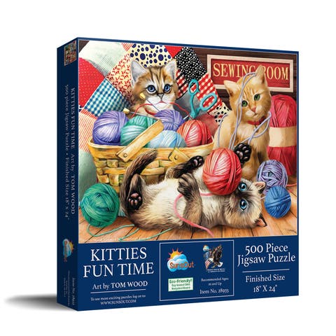 Kitties Fun Time 500 piece Jigsaw Puzzle for Adults