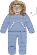Deux par Deux Boy Snug Fleece Neckwarmer One Piece Snowsuit