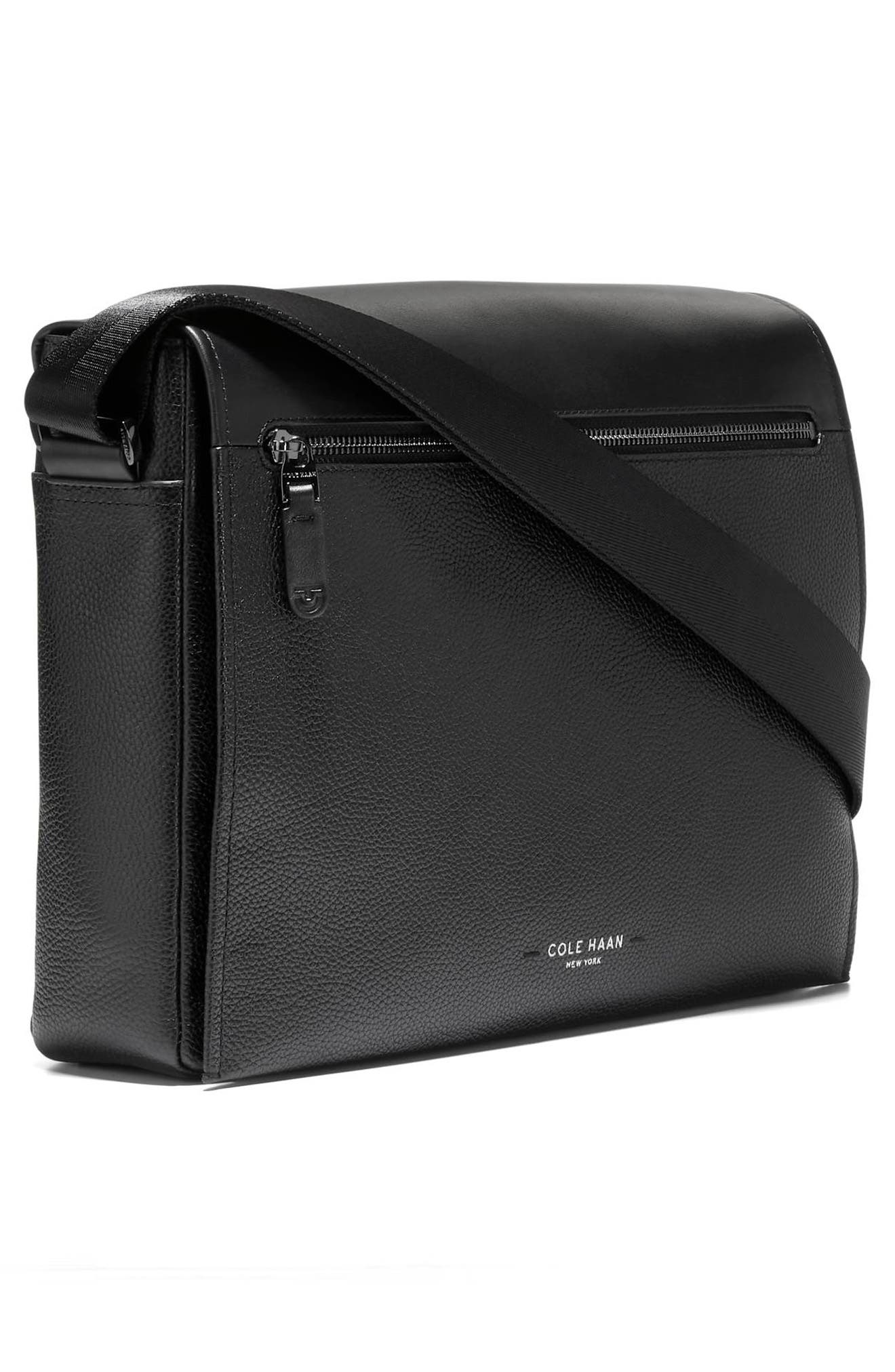 Damon Messenger Bag, Alternate, color, BLACK