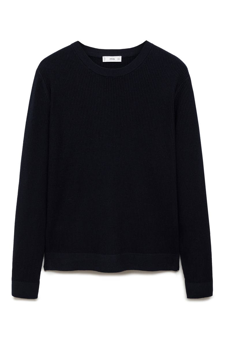 Rib Sweater, Main, color, DARK NAVY