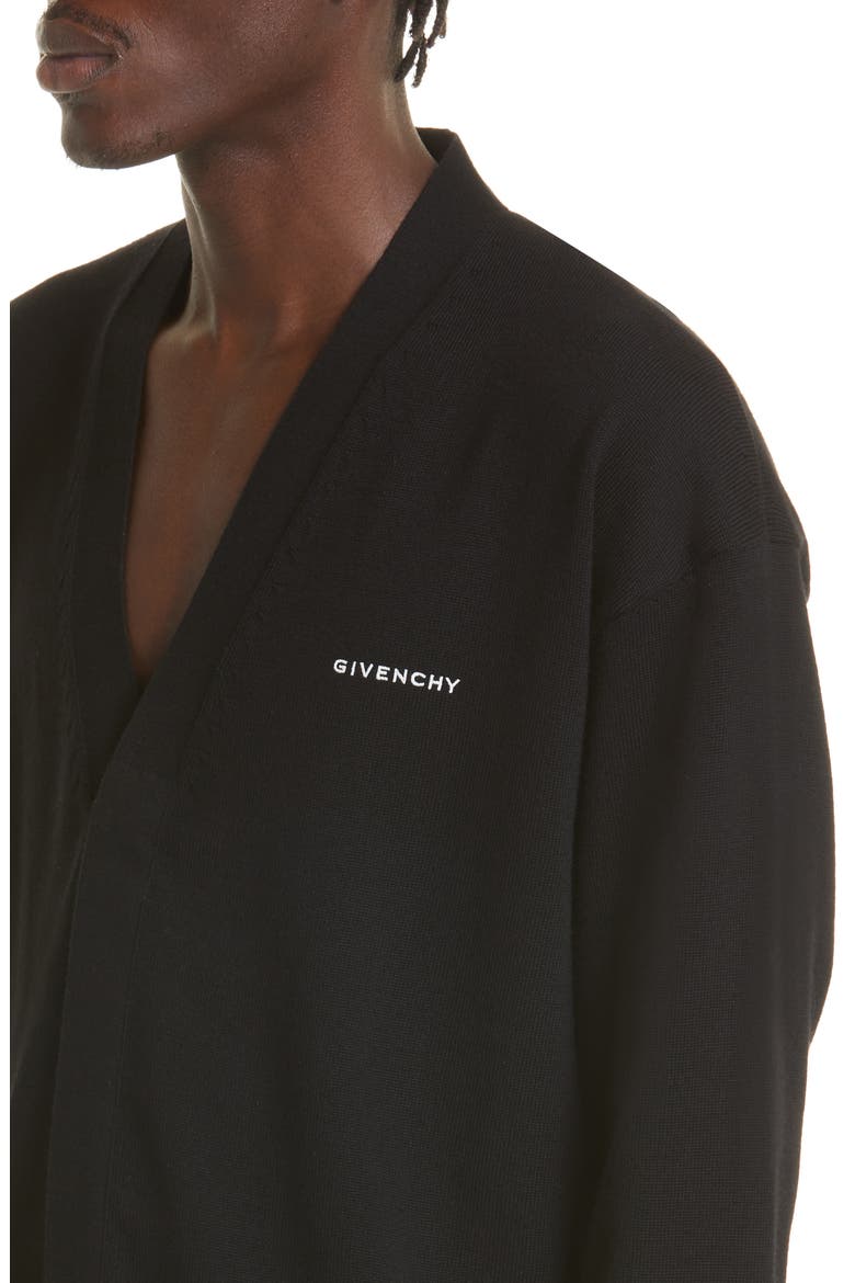 Disney x Givenchy '101 Dalmatians' Embroidered 4G Wool Cardigan, Alternate, color, BLACK/ RED