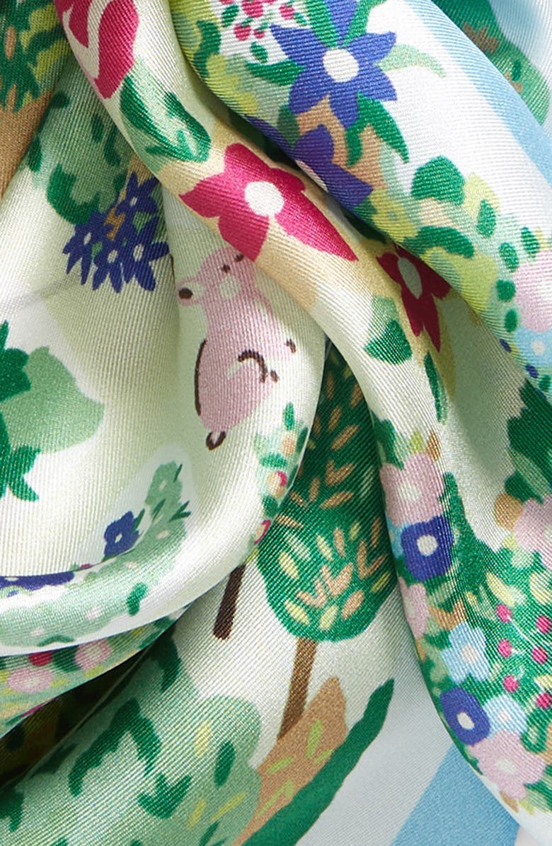 Echo Garden Map Silk Bandana, Alternate, color,