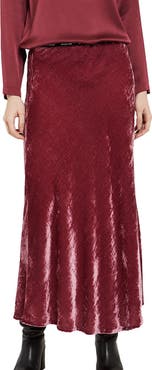 ottod'Ame Soft Velvet Midi Skirt