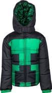 MINECRAFT Zip-up Hooded Puffer Coat (toddler, Little Kid & Big Kid)
