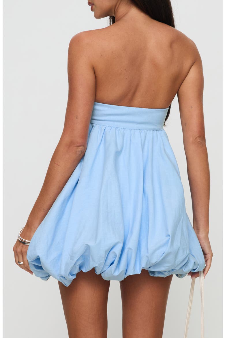 Ismene Strapless Bubble Hem Babydoll Minidress, Alternate, color, BLUE