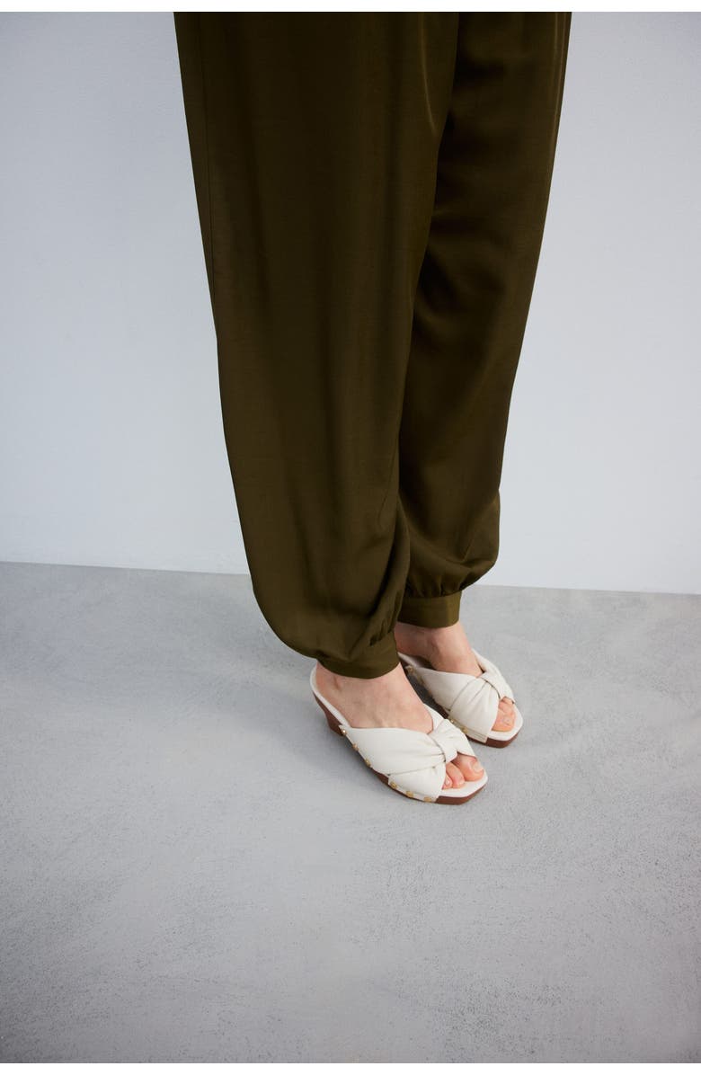 H&M Heeled Clog-look Sandals, Alternate, color, Cream