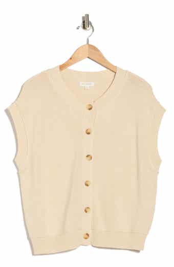 Cap Sleeve Button Front Cardigan