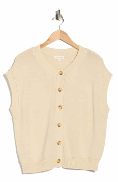 Blu Pepper Cap Sleeve Button Front Cardigan