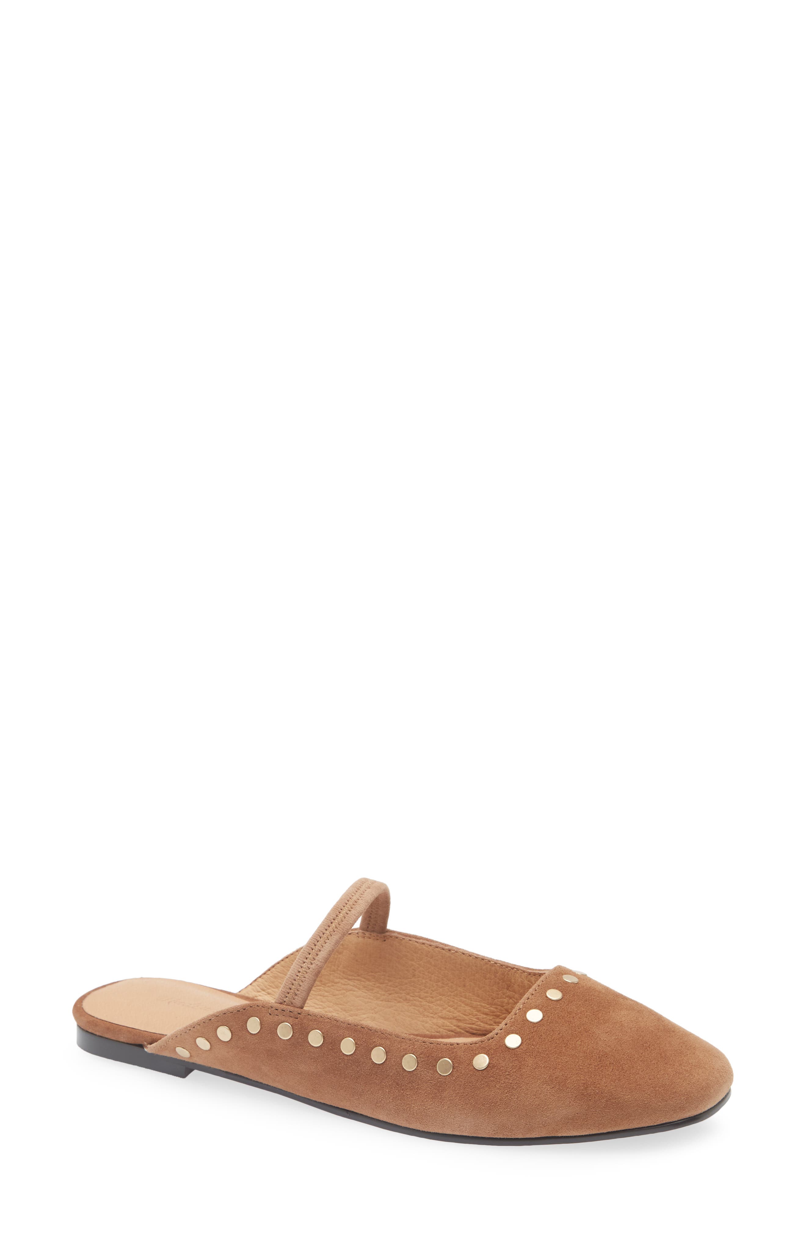 Madewell The Greta Ballet Flat Mule, Main, color, Aged Cognac