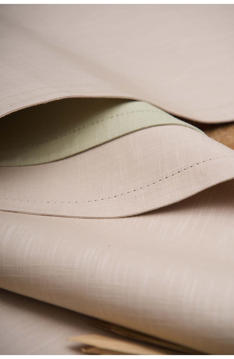 C&F Home Hemstitch Solid Tan 100% Cotton Cloth Table Runner 14" x 72", Alternate, color, Brown