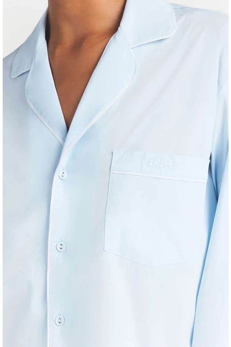 Cotton Poplin Boxer Sleep Set, Alternate, color, BABY BLUE CONTRAST