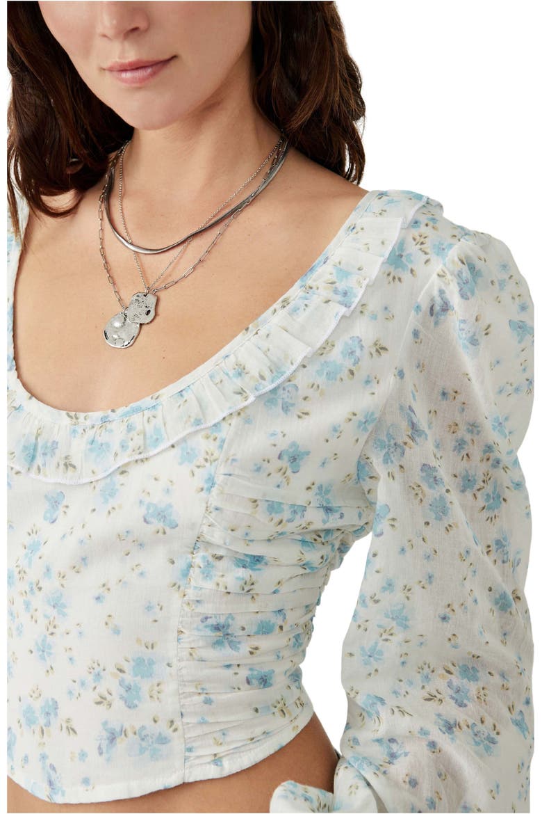 Another Life Print Crop Top, Alternate, color, WHITE COMBO