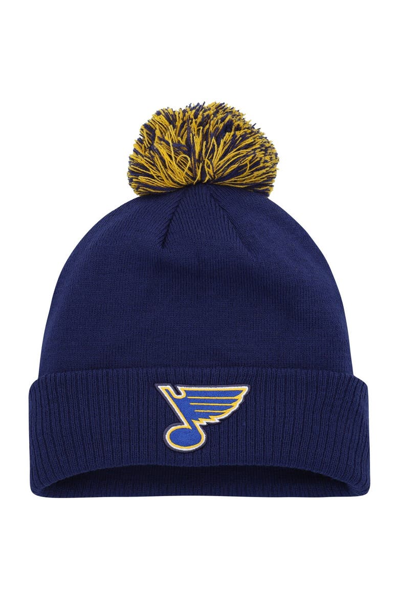 Men's adidas Blue St. Louis Blues COLD.RDY Cuffed Knit Hat with Pom, Main, color, Blue