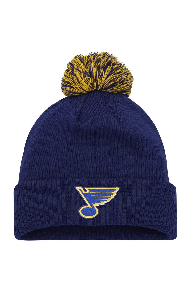 adidas Men's adidas Blue St. Louis Blues COLD.RDY Cuffed Knit Hat with Pom, Main, color, Blue