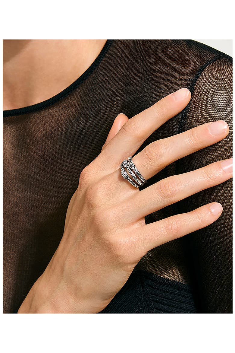 Icon Stud Triple Row Ring, Alternate, color, SILVER