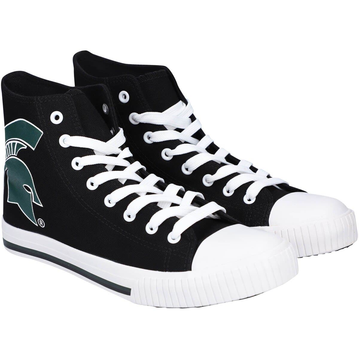 FOCO Men's FOCO Michigan State Spartans Big Logo High Top Canvas Shoes, Alternate, color, 