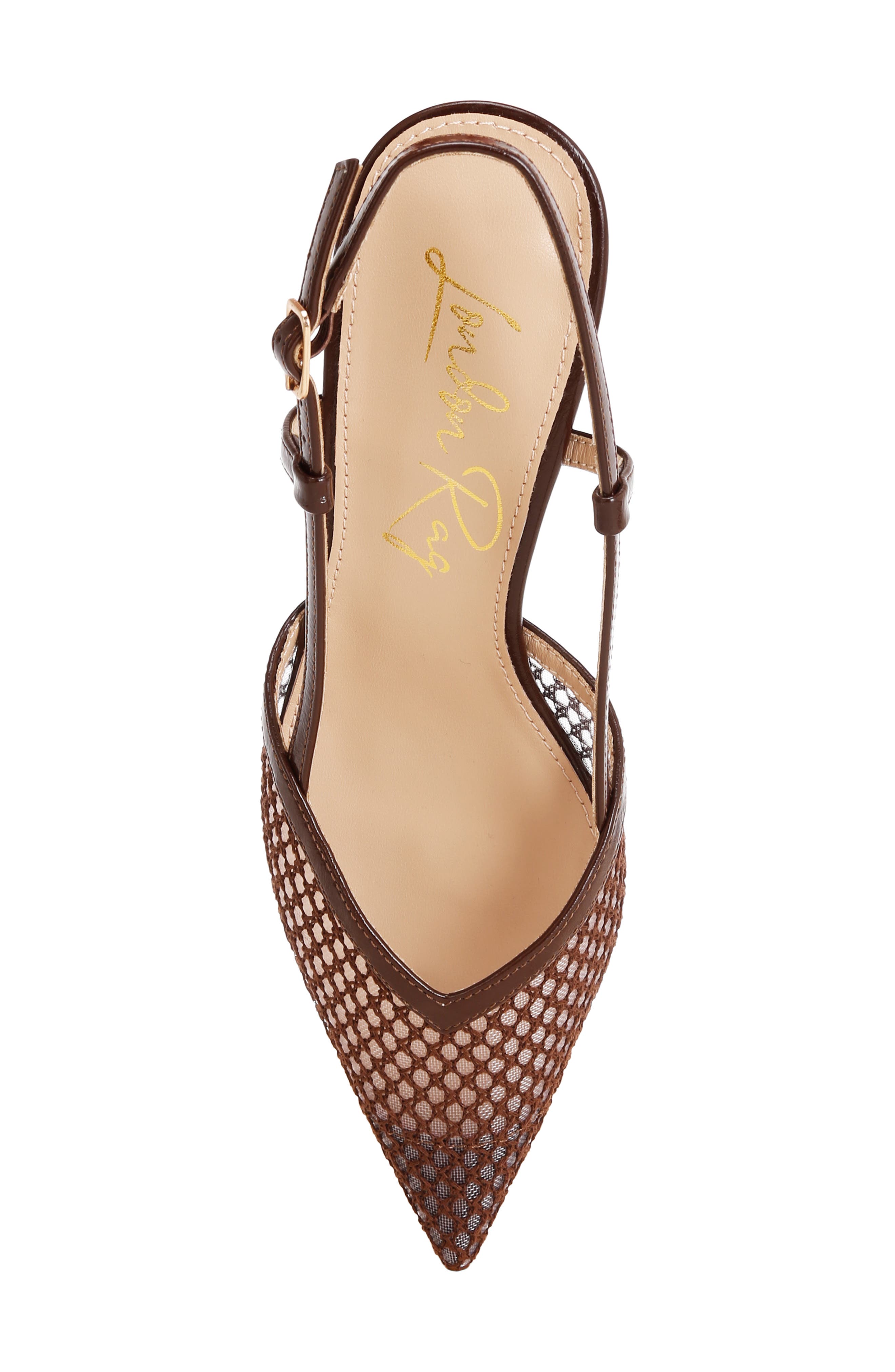 Minelli Faux Leather Slingback Sandal, Alternate, color, BROWN