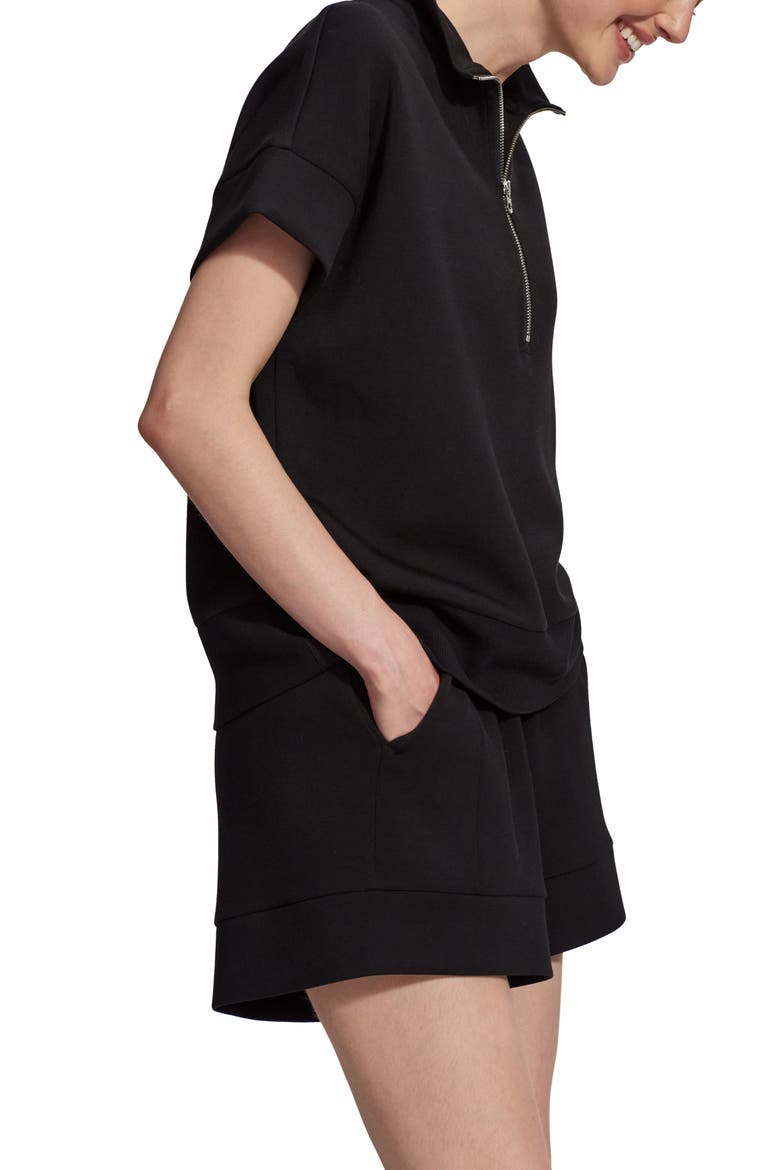 Ritchie Short Sleeve Half Zip, Alternate, color, BLACK