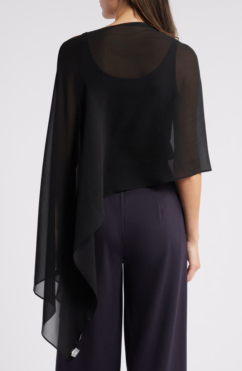 Eileen Fisher Asymmetric Sheer Silk Wrap, Alternate, color,