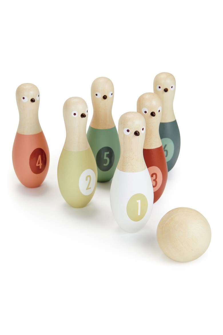Birdie Skittles Wooden Bowling Game, Alternate, color, MULTI