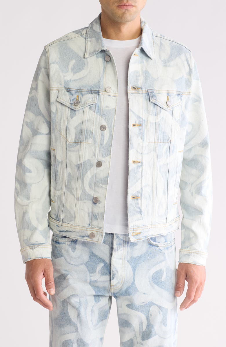 PURPLE BRAND Snake Denim Jacket, Main, color,