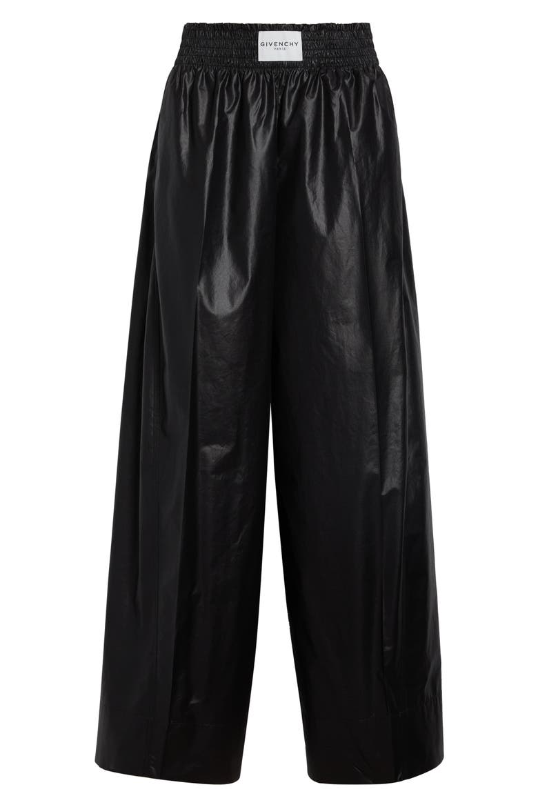 Casual Wide Leg Cocoon Pants, Main, color, BLACK