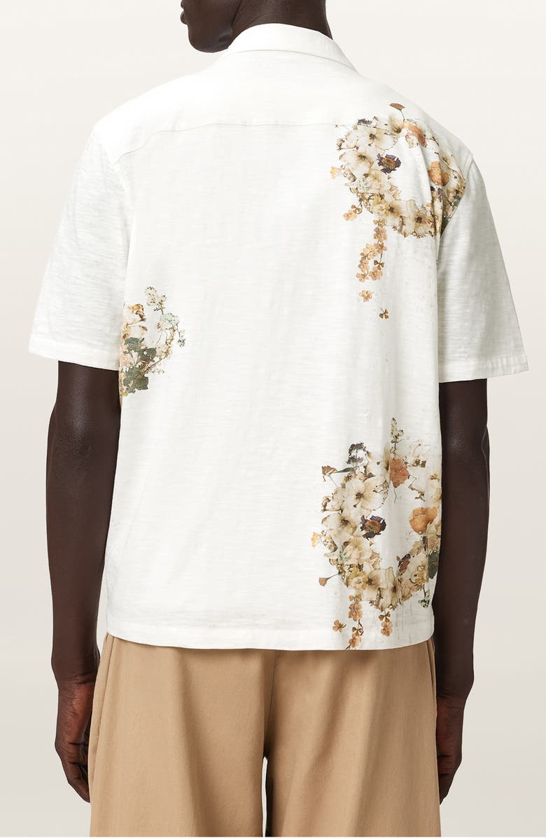 AllSaints Fleur Lis Camp Shirt, Alternate, color, Ecru