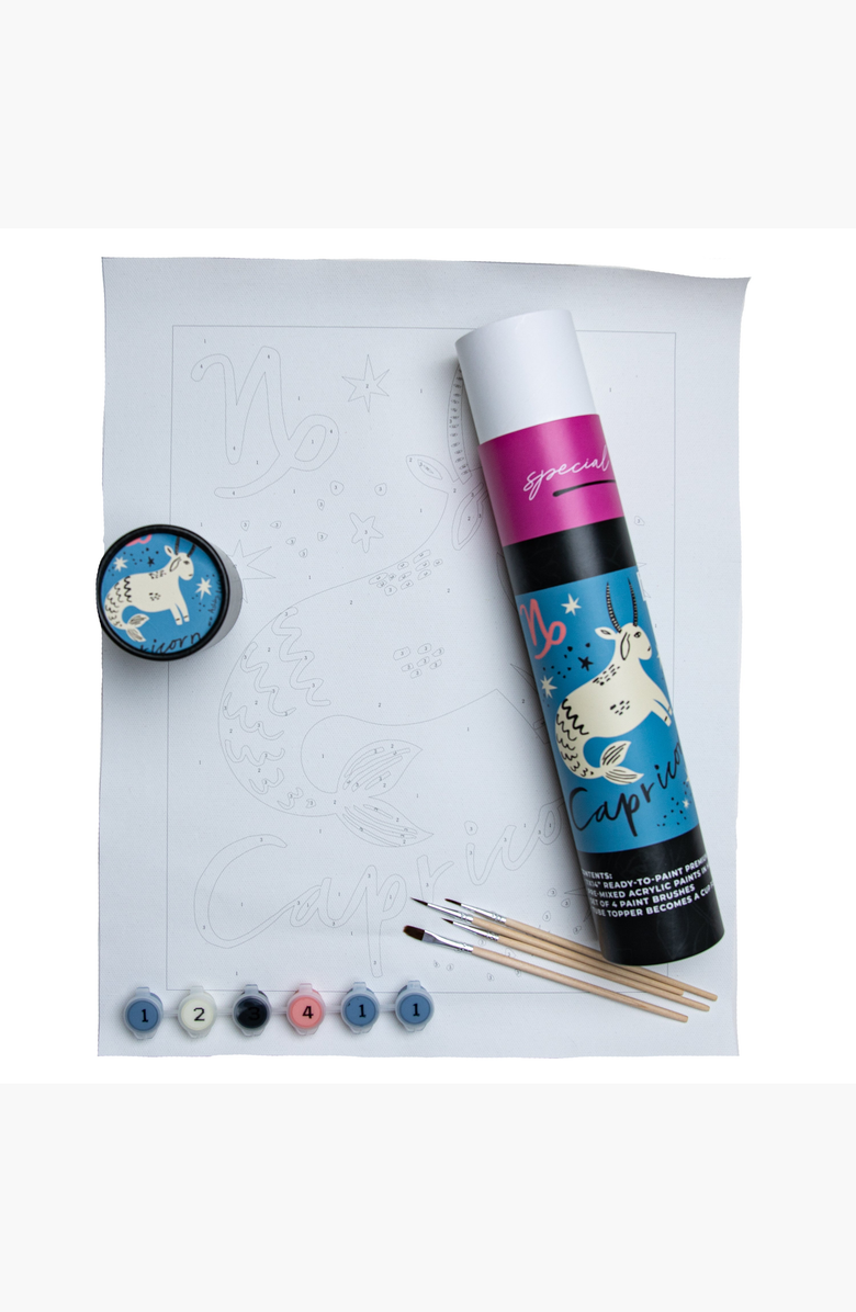 Pink Picasso Kits Special Edition Zodiac Capricorn Paint by Numbers Kit, Alternate, color, Dark Teal / Blue
