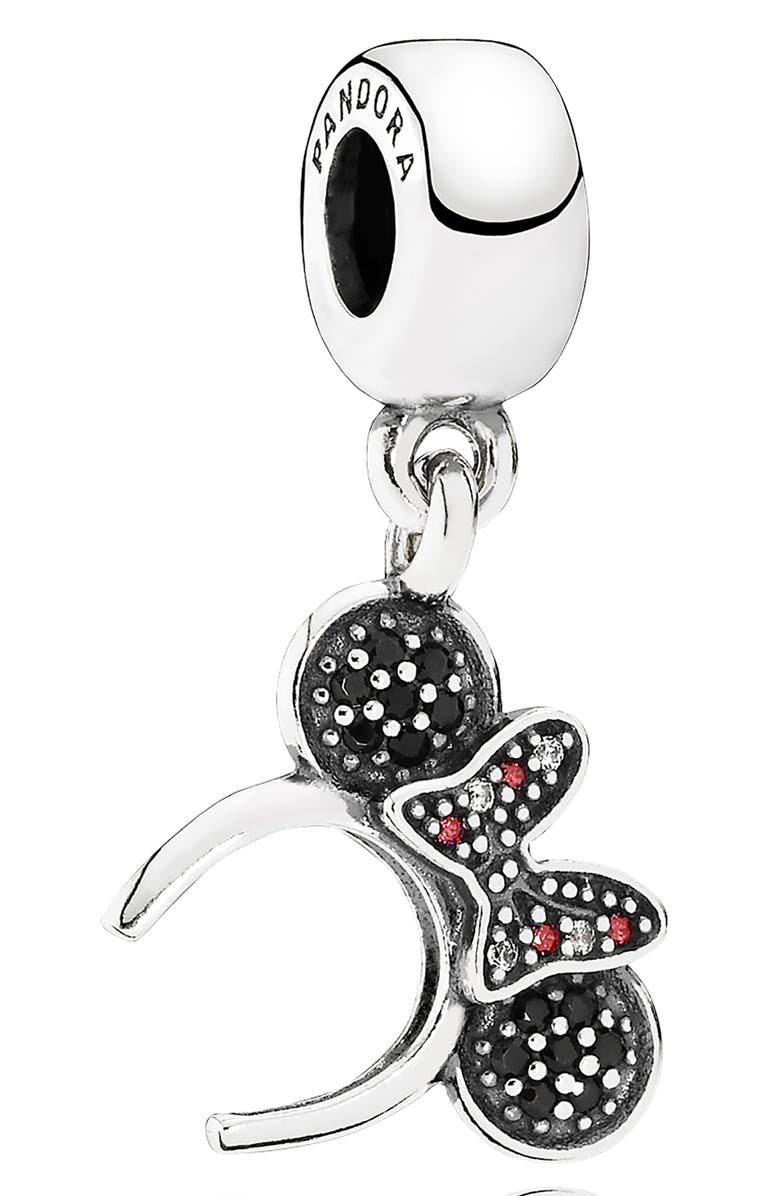 PANDORA Disney Minnie Mouse Headband Dangle Charm, Main, color,
