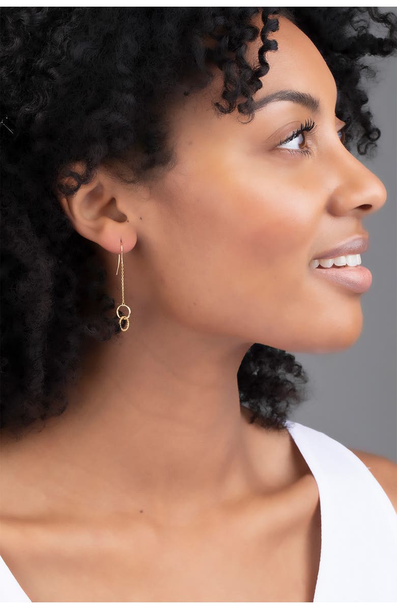 Bony Levy 14K Yellow Gold Interlocking Circle Drop Earrings, Main, color, 